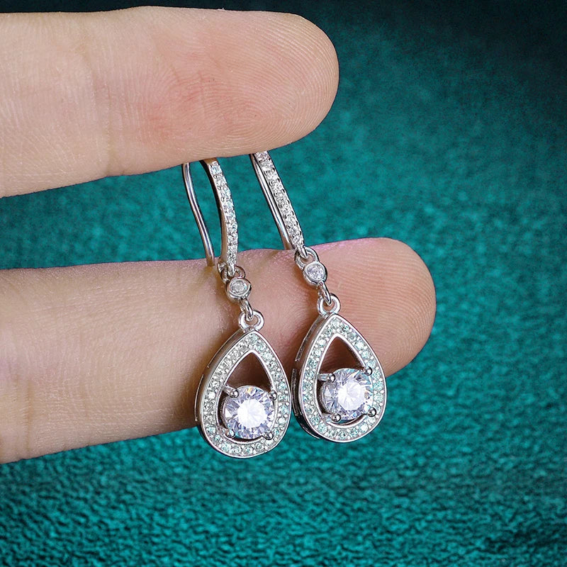 Smyoue 0.5ct Certified Moissanite Drop Earrings