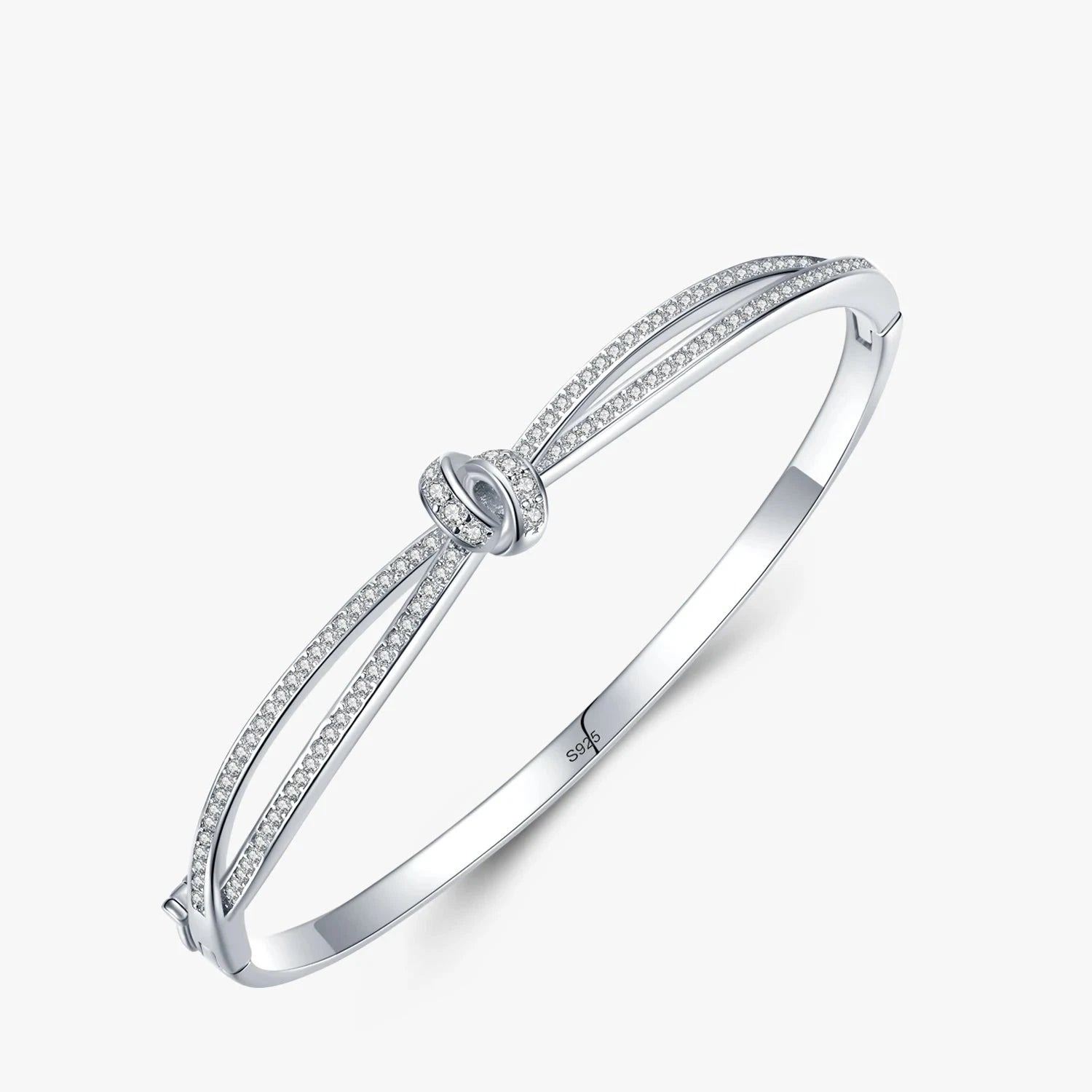 925 Sterling Silver Bowknot CZ Bracelet