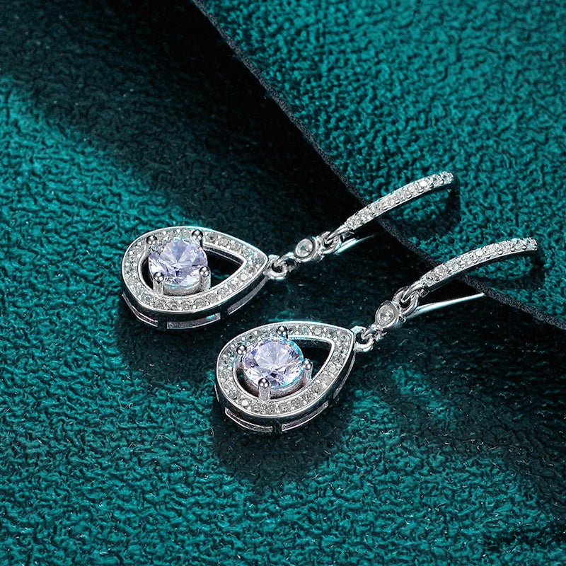 Smyoue 0.5ct Certified Moissanite Drop Earrings