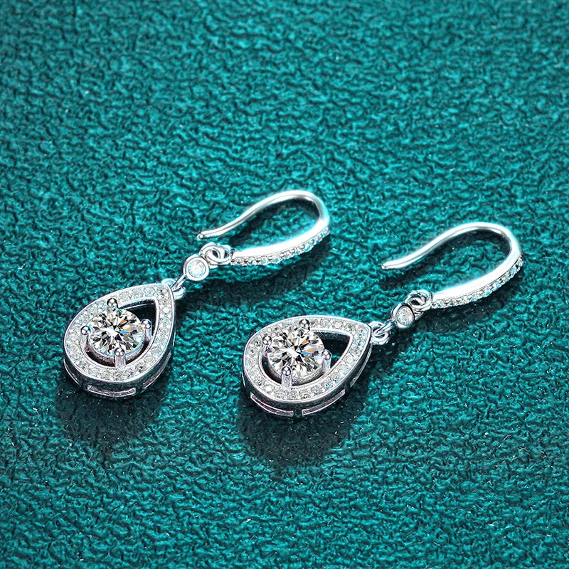 Smyoue 0.5ct Certified Moissanite Drop Earrings